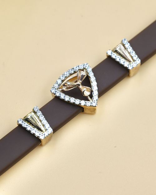 Trendy Rose Gold Look Belt Bracelet