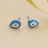 Evil eye stud earrings