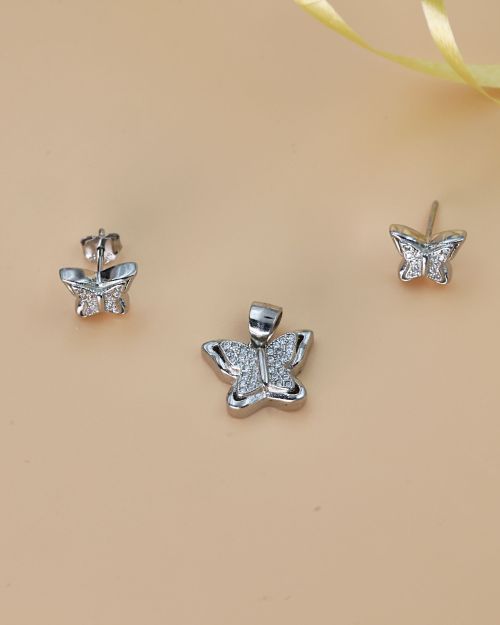 Butterfly Design Butti With Pendent