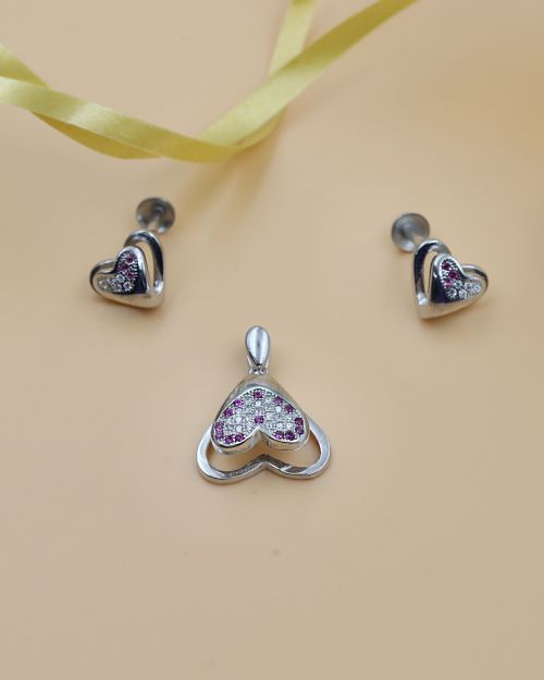 Heart Style Pendant Set