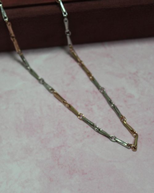 Elegant Silver 925 Chain with Rose Gold Plating