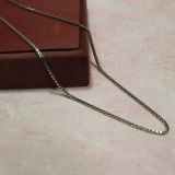 Silver 925 Men’s Box Chain with Rhodium Finish – A Premium Accessory for Every Occasion